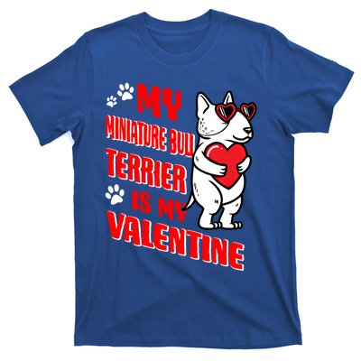 Miniature Bull Terrier Valentines Day Dog Love Mini Bull Gift T-Shirt