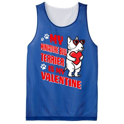 Miniature Bull Terrier Valentines Day Dog Love Mini Bull Gift Mesh Reversible Basketball Jersey Tank