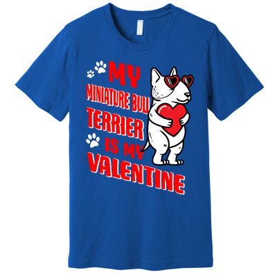 Miniature Bull Terrier Valentines Day Dog Love Mini Bull Gift Premium T-Shirt