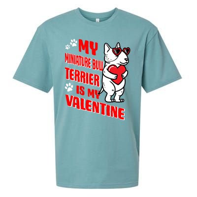 Miniature Bull Terrier Valentines Day Dog Love Mini Bull Gift Sueded Cloud Jersey T-Shirt