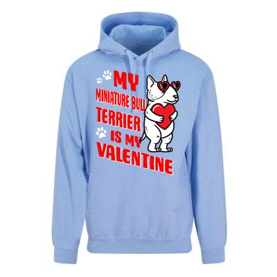 Miniature Bull Terrier Valentines Day Dog Love Mini Bull Gift Unisex Surf Hoodie