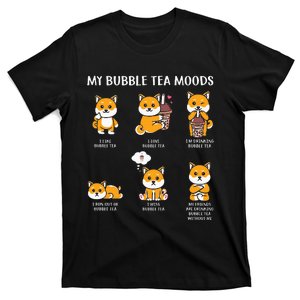 My Bubble Tea Moods Boba Bubble Tea Cup Anime Style T-Shirt