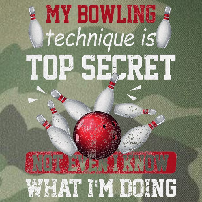 My Bowling Technique Is Top Secret Funny Bowling Bowler Legacy Tie Dye Trucker Hat