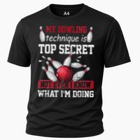 My Bowling Technique Is Top Secret Funny Bowling Bowler Performance Shirt