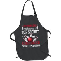 My Bowling Technique Is Top Secret Funny Bowling Bowler Apron