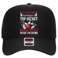 My Bowling Technique Is Top Secret Funny Bowling Bowler Hat