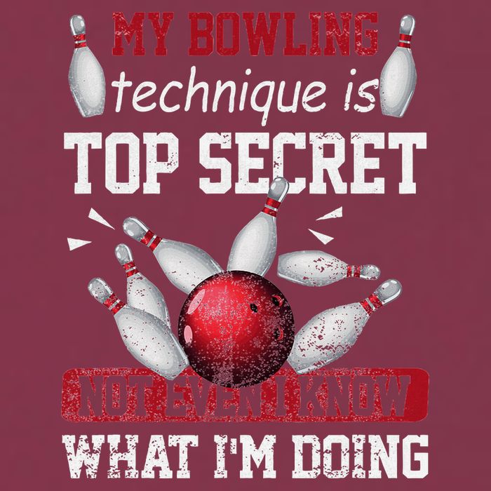 My Bowling Technique Is Top Secret Funny Bowling Bowler 16oz Travel Tumbler