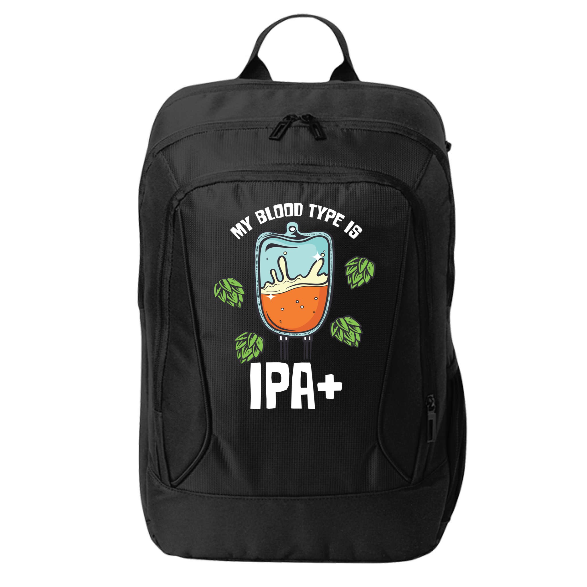 My Blood Type Is Ipa Funny Pale Ale Beer Lover Gift City Backpack