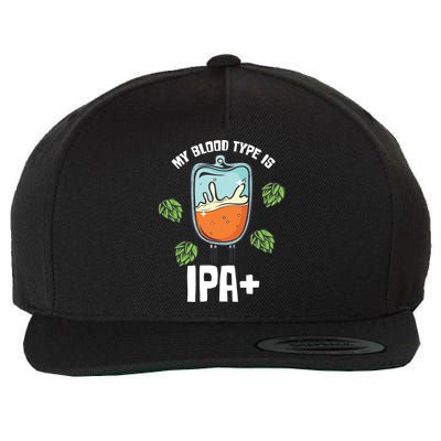 My Blood Type Is Ipa Funny Pale Ale Beer Lover Gift Wool Snapback Cap