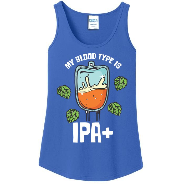 My Blood Type Is Ipa Funny Pale Ale Beer Lover Gift Ladies Essential Tank