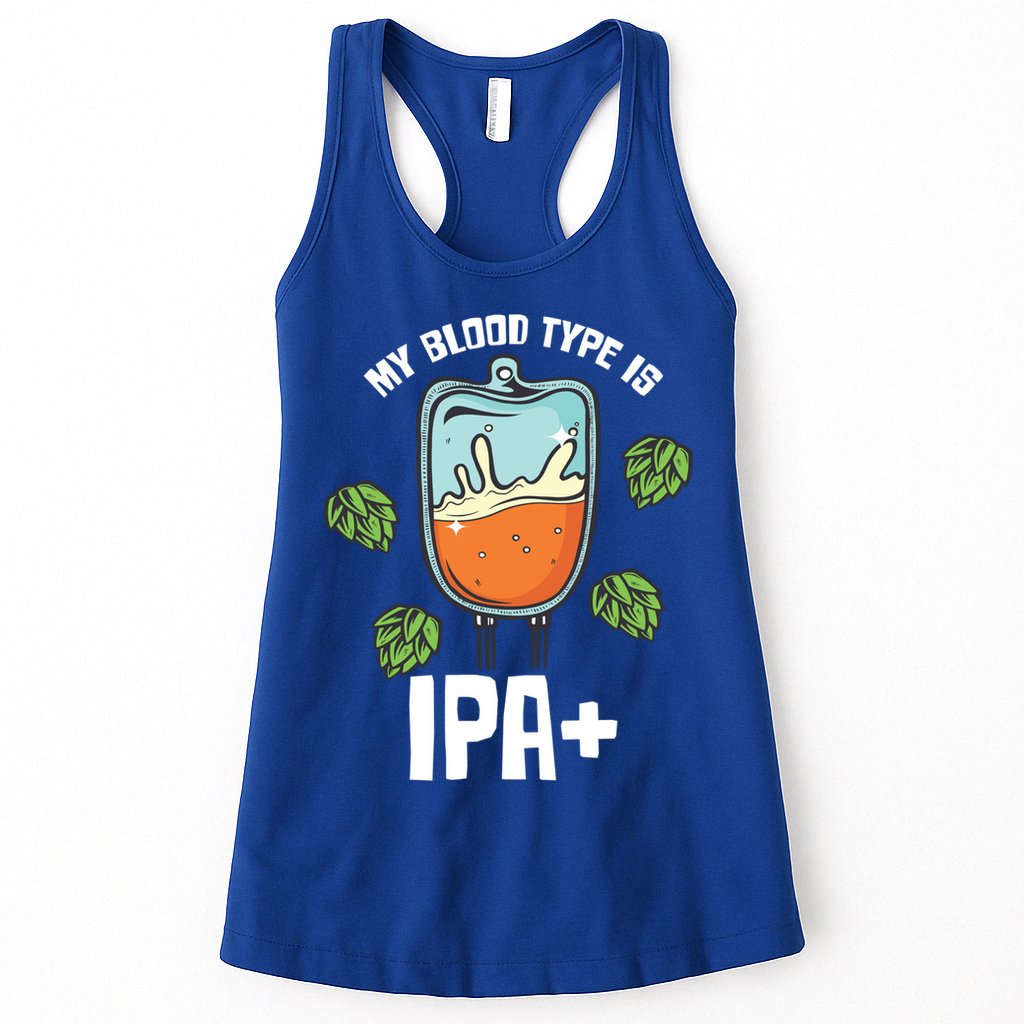 My Blood Type Is Ipa Funny Pale Ale Beer Lover Gift Womens Tank Top