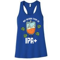 My Blood Type Is Ipa Funny Pale Ale Beer Lover Gift Women's Racerback Tank