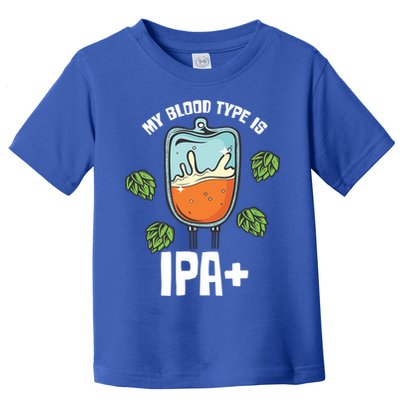 My Blood Type Is Ipa Funny Pale Ale Beer Lover Gift Toddler T-Shirt