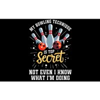 My Bowling Technique Is Top Secret Funny Bowling Bowler Bumper Sticker