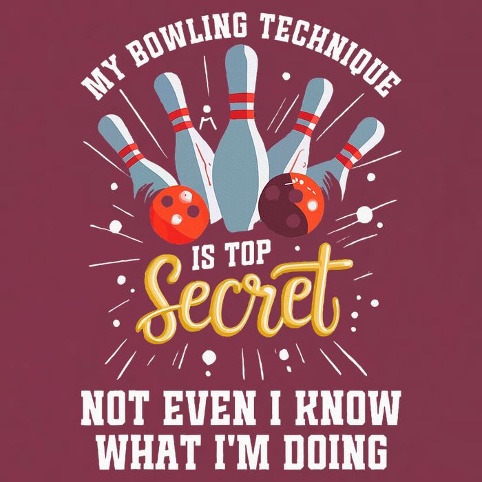 My Bowling Technique Is Top Secret Funny Bowling Bowler 16oz Travel Tumbler