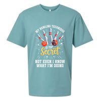 My Bowling Technique Is Top Secret Funny Bowling Bowler Sueded Cloud Jersey T-Shirt