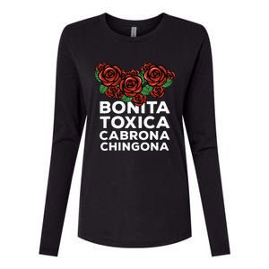 Mexicana Bonita Toxica Viva La Bonita Toxica Pero Chingona Womens Cotton Relaxed Long Sleeve T-Shirt