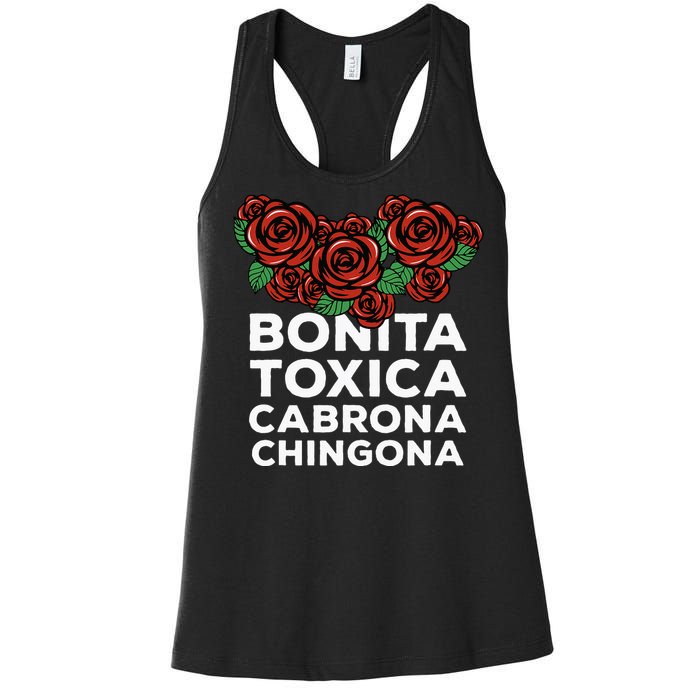 Mexicana Bonita Toxica Viva La Bonita Toxica Pero Chingona Women's Racerback Tank