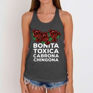 Mexicana Bonita Toxica Viva La Bonita Toxica Pero Chingona Women's Knotted Racerback Tank