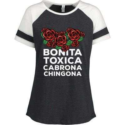 Mexicana Bonita Toxica Viva La Bonita Toxica Pero Chingona Enza Ladies Jersey Colorblock Tee