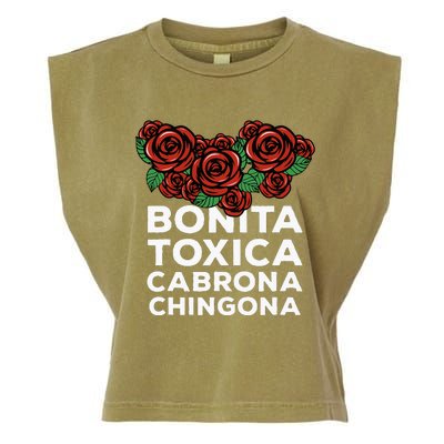 Mexicana Bonita Toxica Viva La Bonita Toxica Pero Chingona Garment-Dyed Women's Muscle Tee