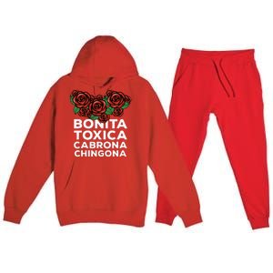 Mexicana Bonita Toxica Viva La Bonita Toxica Pero Chingona Premium Hooded Sweatsuit Set