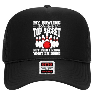 My Bowling Technique Is Top Secret Funny Bowling Bowler Cool Gift Trucker Hat