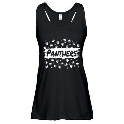 Mascot Back To School Spirit Footprint Heart Squad Ladies Essential Flowy Tank