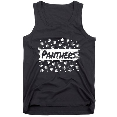 Mascot Back To School Spirit Footprint Heart Squad Tank Top