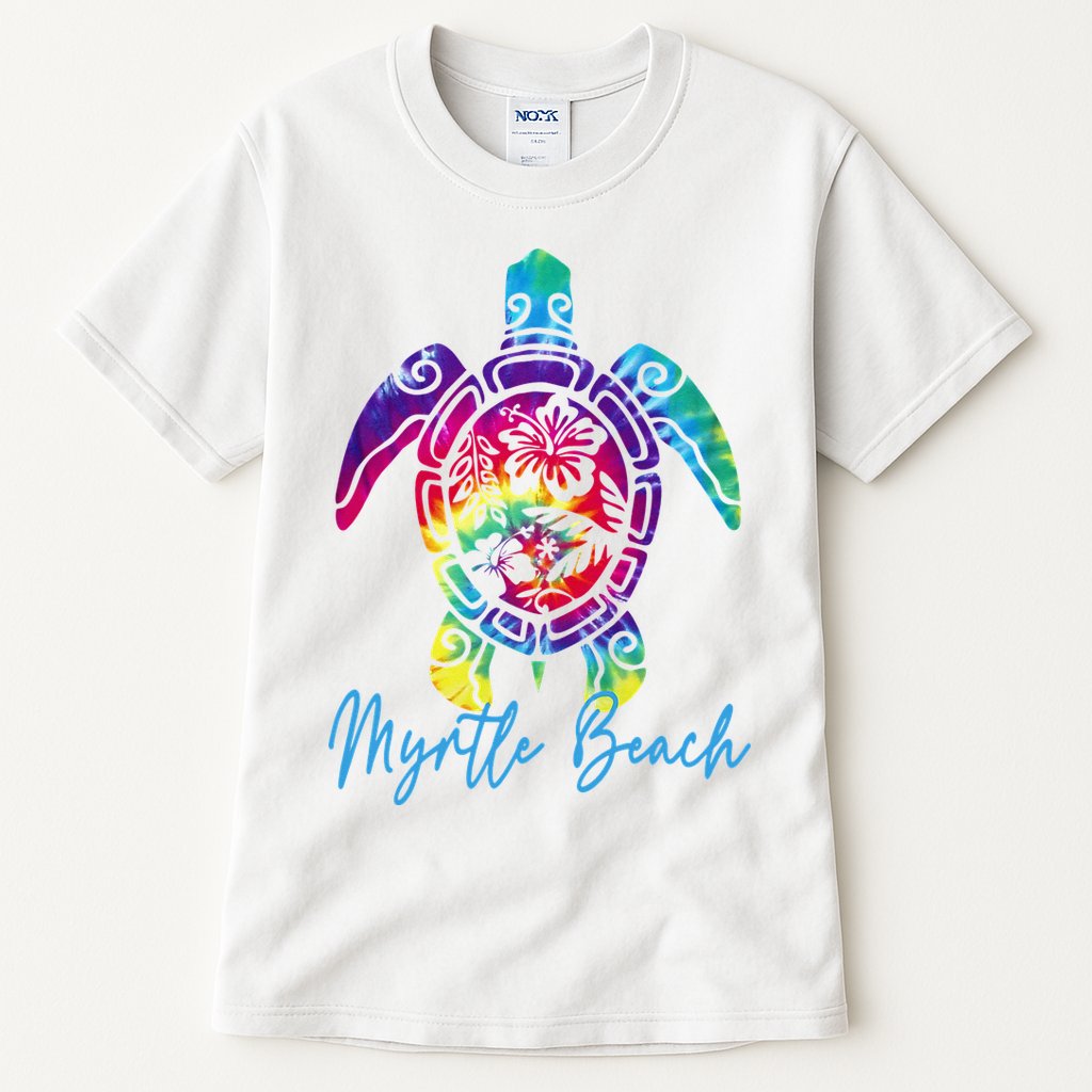 Myrtle Beach Tie Dye Sea Turtle Matching Family Vacation Tall T-Shirt