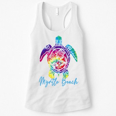 Myrtle Beach Tie Dye Sea Turtle Matching Family Vacation Womens Tank Top