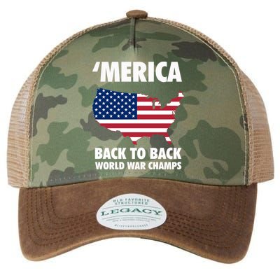 Merica Back To Back World War Champs Legacy Tie Dye Trucker Hat