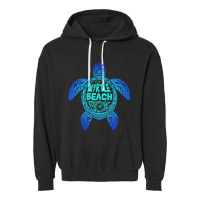 Myrtle Beach Tribal Sea Turtle South Carolina Vacation 2025 Garment-Dyed Fleece Hoodie