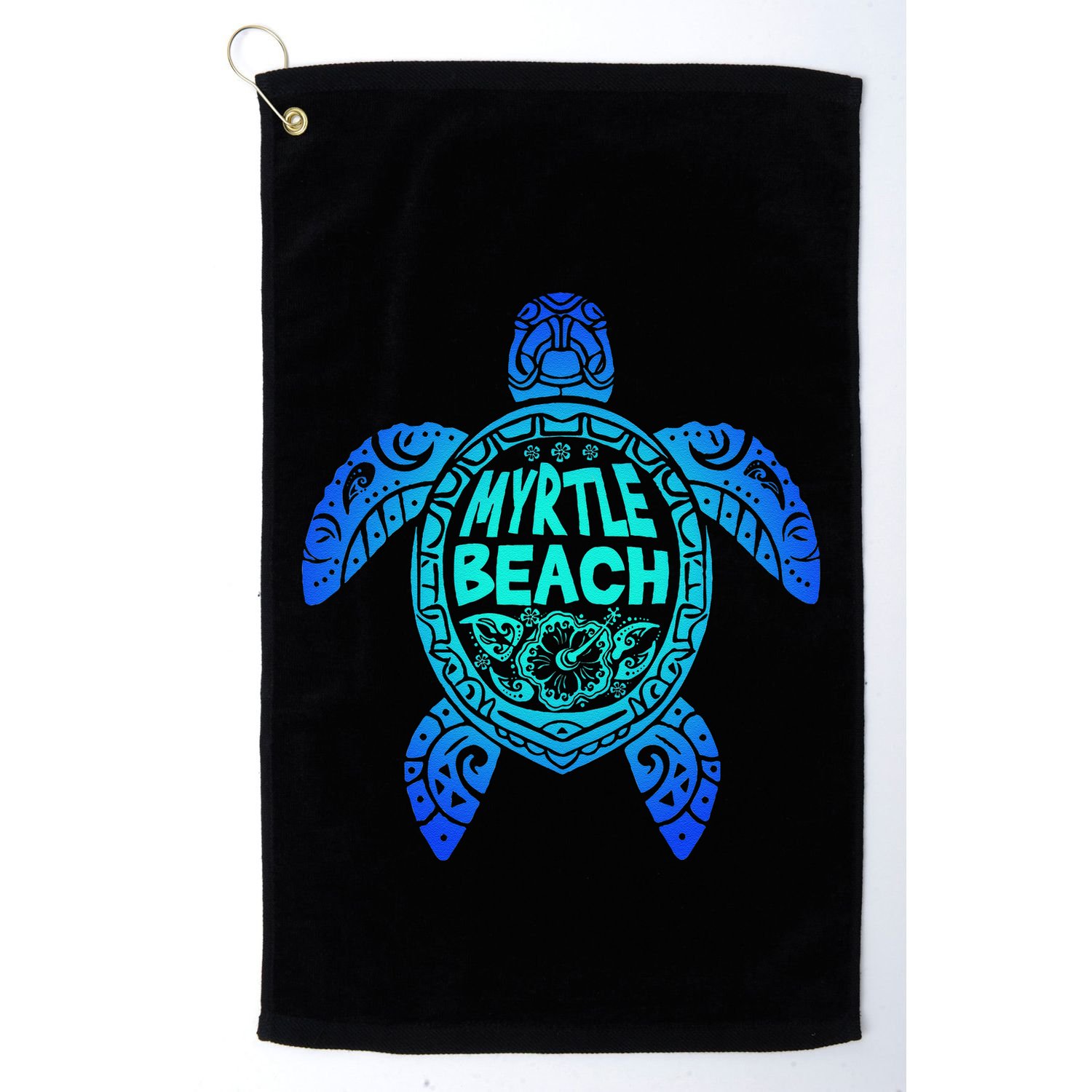 Myrtle Beach Tribal Sea Turtle South Carolina Vacation 2025 Golf Towel