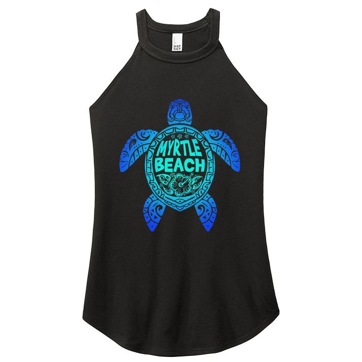 Myrtle Beach Tribal Sea Turtle South Carolina Vacation 2025 Women's Perfect Tri Rocker Tank