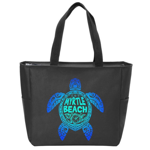 Myrtle Beach Tribal Sea Turtle South Carolina Vacation 2025 Zip Tote Bag