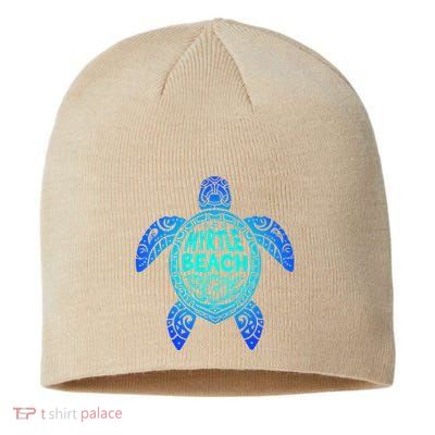 Myrtle Beach Tribal Sea Turtle South Carolina Vacation 2025 Sustainable Beanie