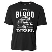 MY BLOOD TYPE IS DIESEL Design Cooling Performance Crew T-Shirt