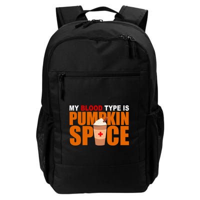 My Blood Type Is Pumpkin Spice Funny Fall Backpack