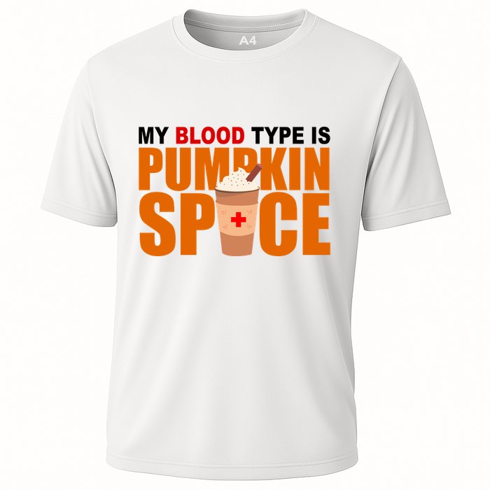 My Blood Type Is Pumpkin Spice Funny Fall Performance Shirt