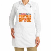 My Blood Type Is Pumpkin Spice Funny Fall Apron