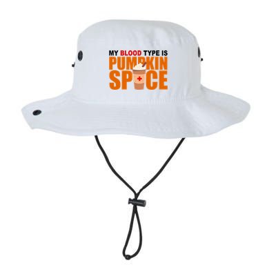 My Blood Type Is Pumpkin Spice Funny Fall Bucket Hat