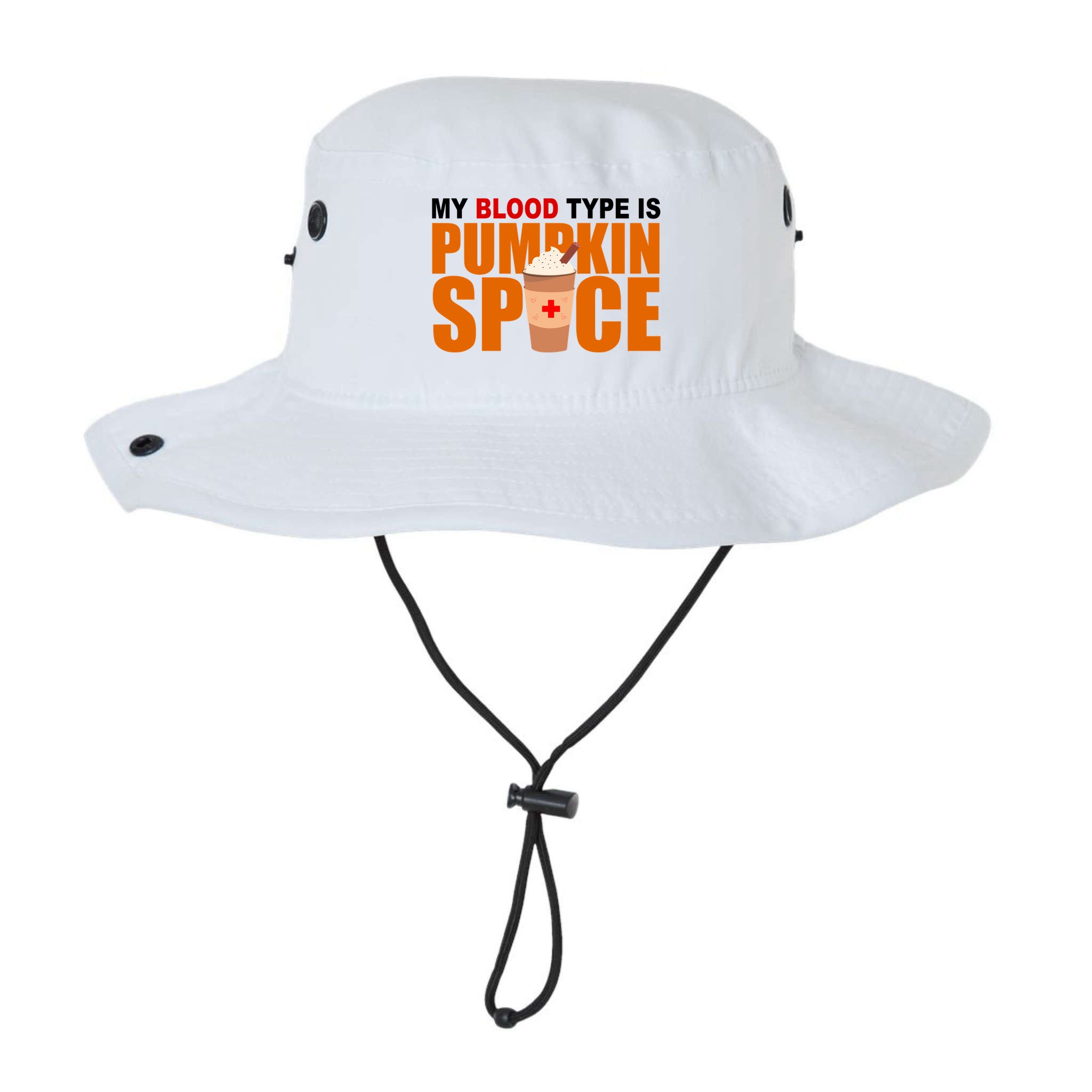 My Blood Type Is Pumpkin Spice Funny Fall Bucket Hat