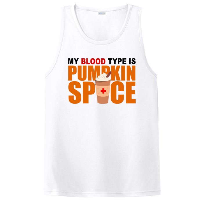 My Blood Type Is Pumpkin Spice Funny Fall PosiCharge Competitor Tank