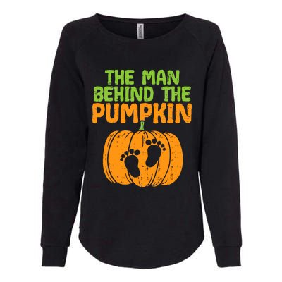 Man Behind The Pumpkin Dad Halloween Pregnancy Announcement Womens California Wash Sweatshirt