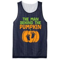 Man Behind The Pumpkin Dad Halloween Pregnancy Announcement Mesh Reversible Basketball Jersey Tank