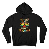 Merry Beachmas Tropical Christmas Santa Hawaii Hoodie