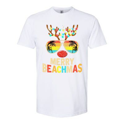 Merry Beachmas Tropical Christmas Santa Hawaii Softstyle CVC T-Shirt