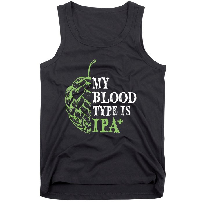 My Blood Type Is IPA+ Funny Tank Top