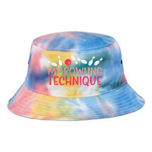 My Bowling Technique Fun Humor Bowler Player Team Tie Dye Newport Bucket Hat